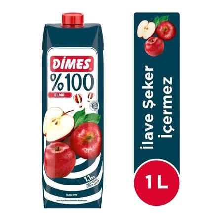 Dimes %100 Elma Meyve Suyu 1 Lt