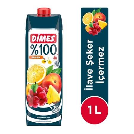 Dimes %100 Karışık Meyve Suyu 1 Lt X 6 Adet