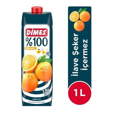 Dimes %100 Portakal Meyve Suyu 1 Lt