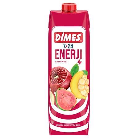 Dimes 7/24 Enerji Karışık Meyveli İçecek 1 Lt X 6 Adet