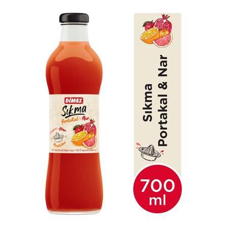 Dimes Sıkma %100 Portakal - Nar Suyu 700 Ml X 6 Adet