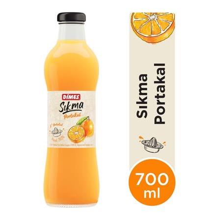 Dimes Sıkma %100 Portakal Suyu 700 Ml X 6 Adet