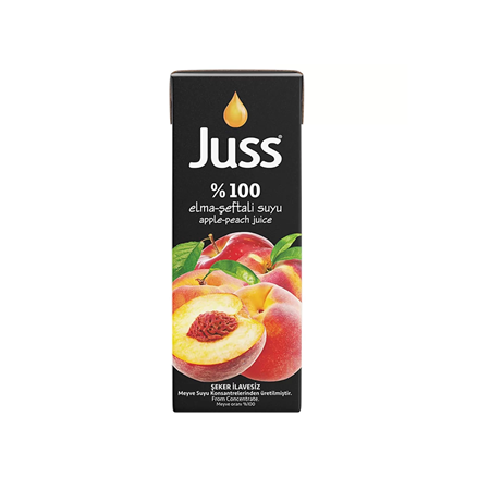 Juss %100 Elma-Şeftali Meyve Suyu 200 Ml X 27 Adet