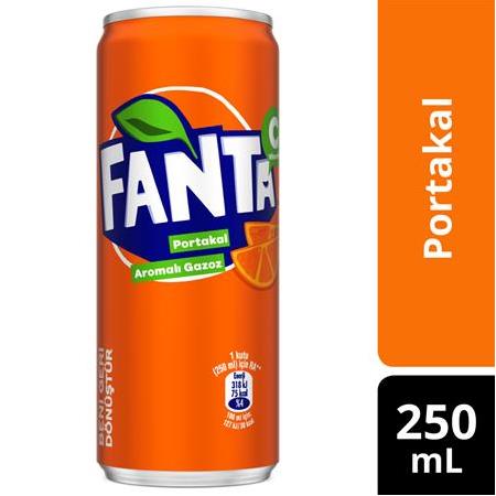 Fanta Portakal Aromalı Gazoz 250 Ml